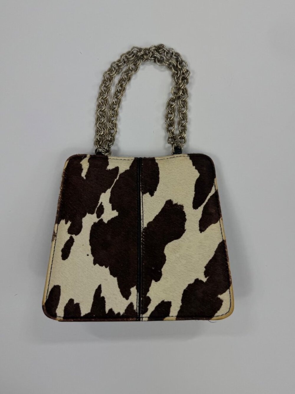 Topshop Cow Print Leather Purse Bag Small Sian Chain Strap - Picture 12 of 13